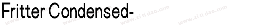 Fritter Condensed字体转换